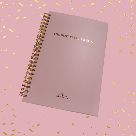 "The Best is Yet to Come" Gold Embossed Notebook