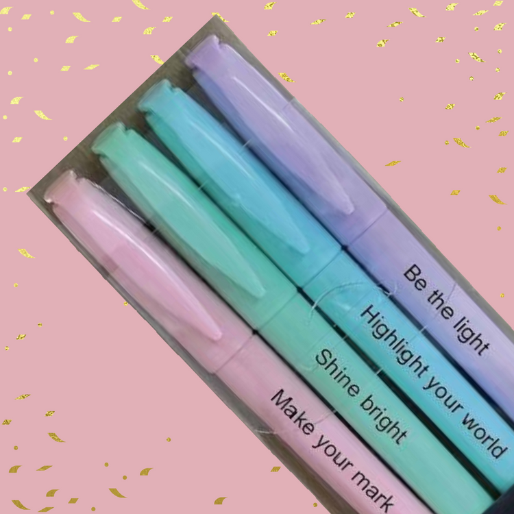 Motivational Pastel Highlighter Set